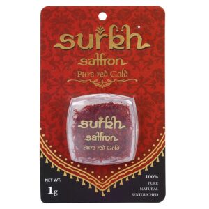 Surkh Saffron - 1 Gram - 100% Pure I Natural I Untouched Premium Grade 1 Saffron / Kesar