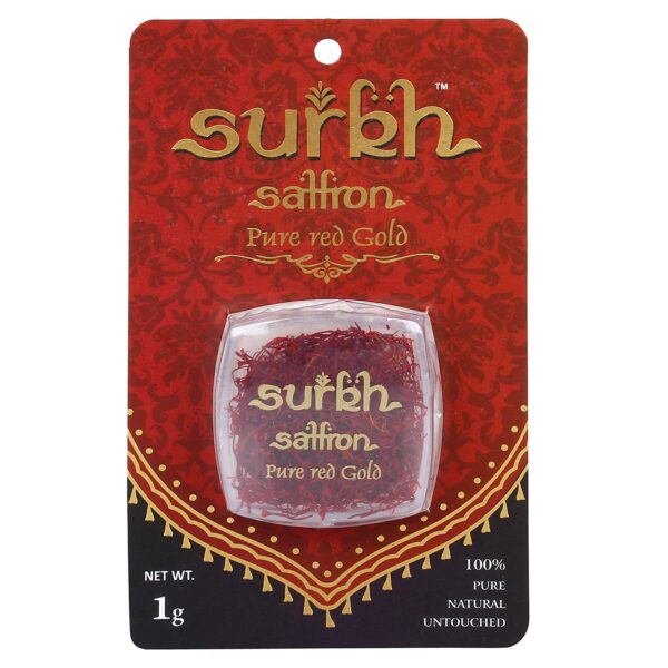 Surkh Saffron - 1 Gram - 100% Pure I Natural I Untouched Premium Grade 1 Saffron / Kesar